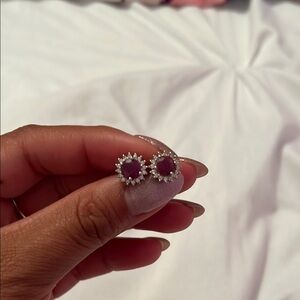 Elegant Pink Stud Earrings